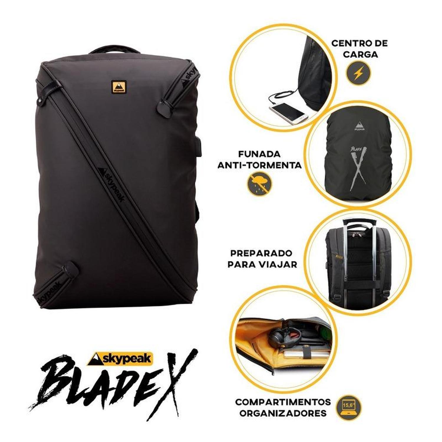 Mochila grande con funda SKYPEAK de 15.6" Color Negro / BLADEX-115BK