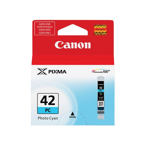 Canon Cartucho Tinta CLI -42pc Cyan Foto, 6388B009AA, Compatible Pixma PRO-100