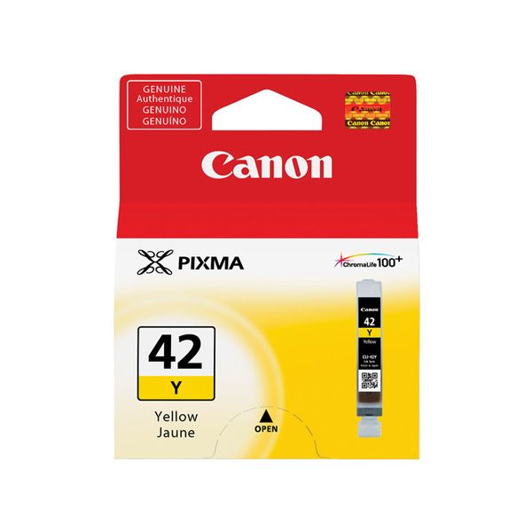 Canon Cartucho Tinta CLI -42 Amarillo, 6387B009AA, Compatible Pixma PRO-100